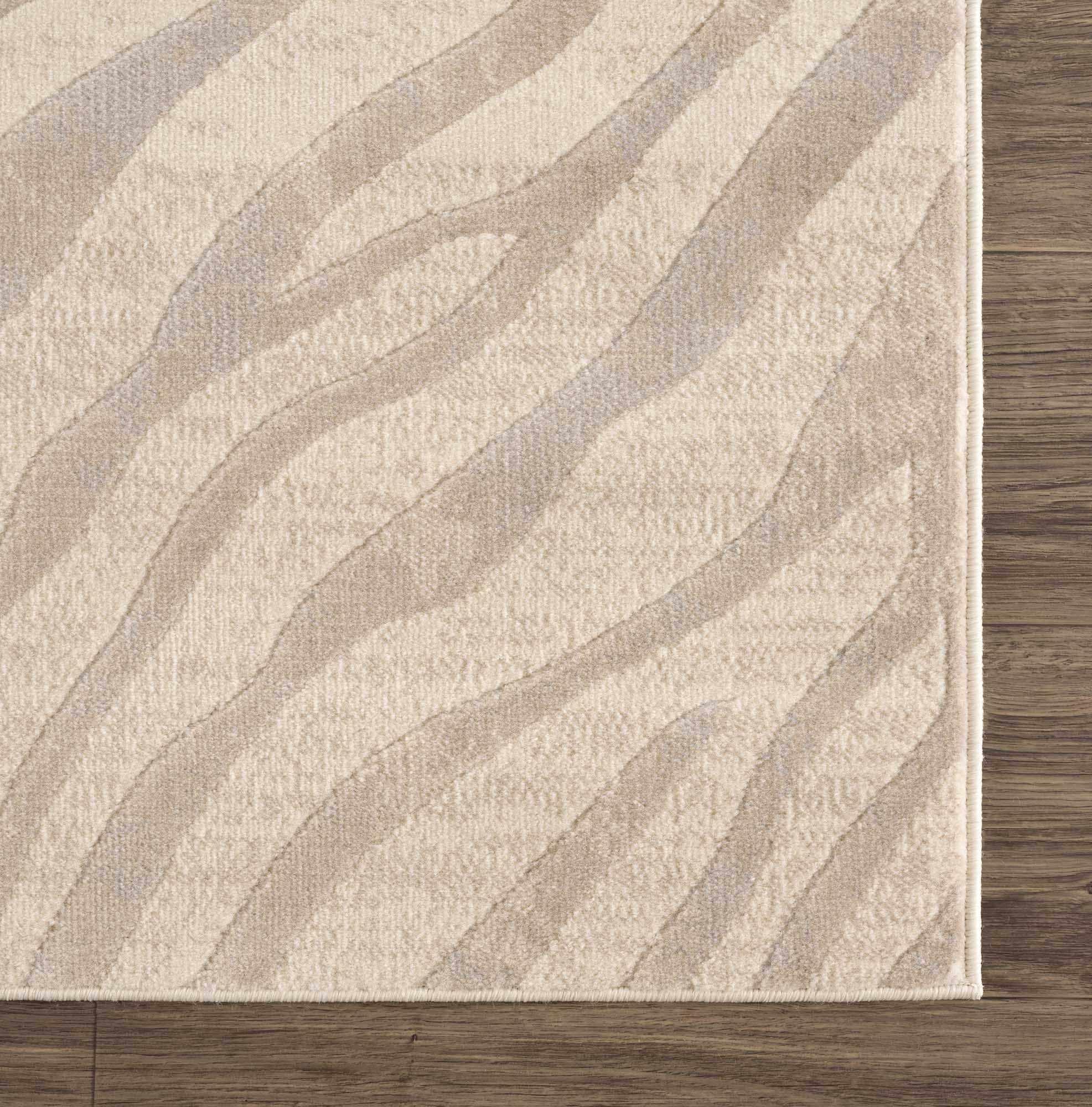 Beige Manteca Zebra Print Area Rug Hauteloom