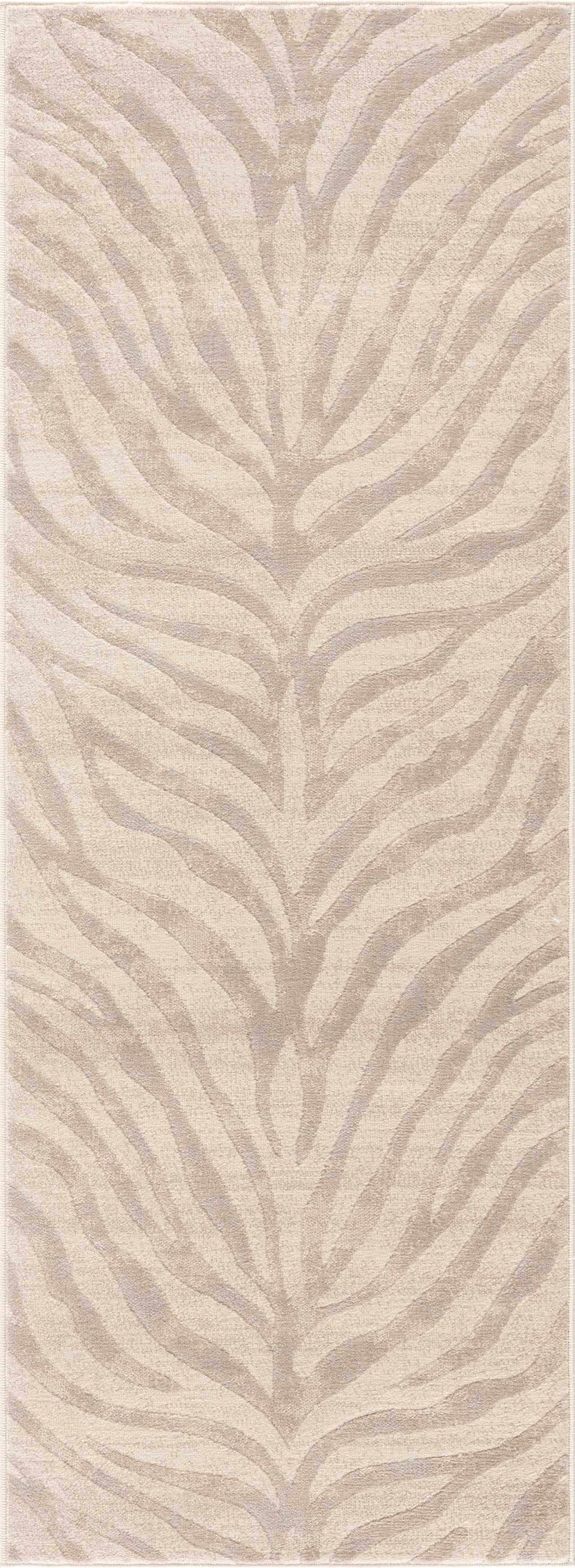 Beige Manteca Zebra Print Area Rug Hauteloom