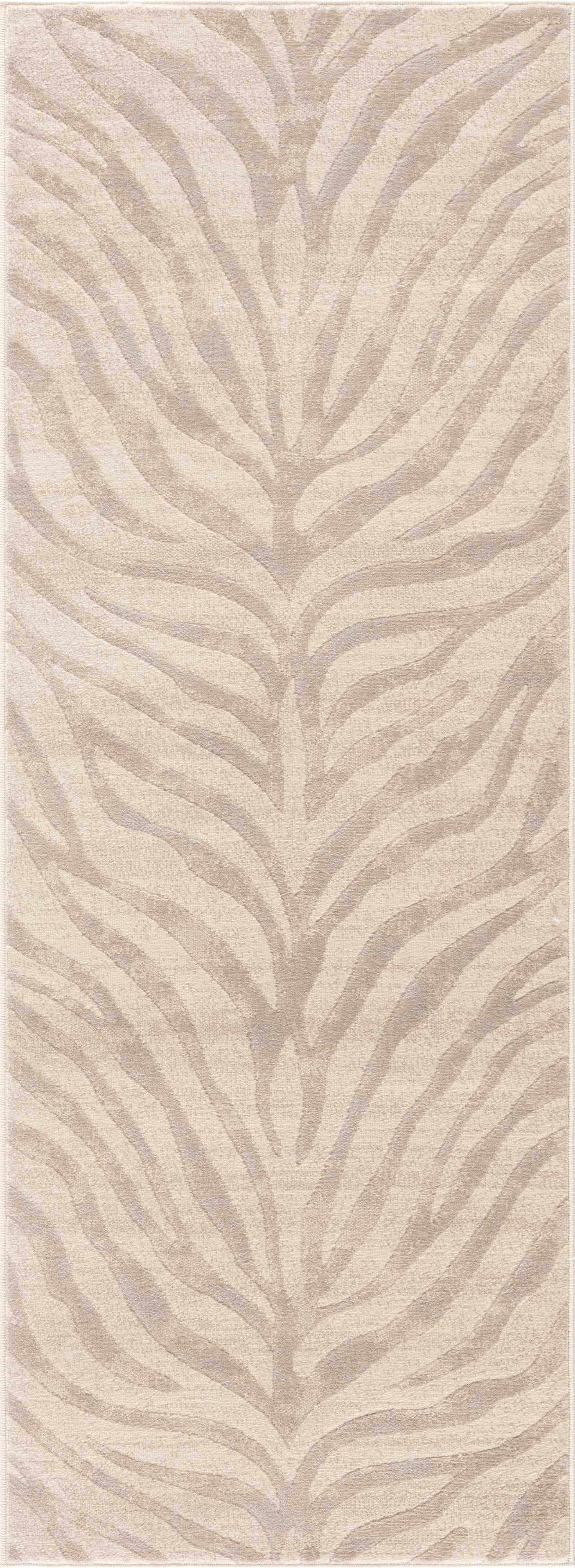 Beige Manteca Zebra Print Area Rug Hauteloom