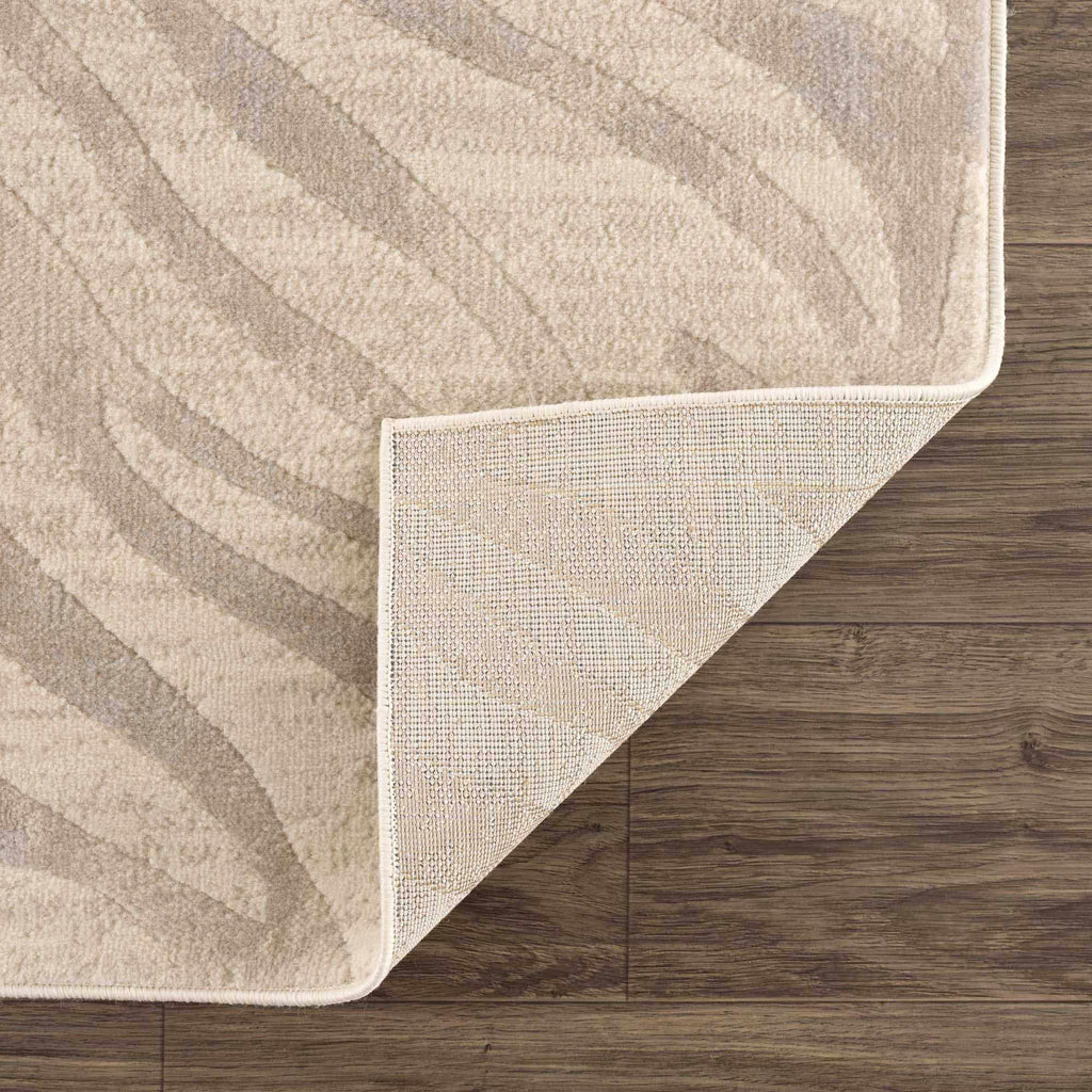 Beige Manteca Zebra Print Area Rug Hauteloom