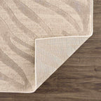 Beige Manteca Zebra Print Area Rug Hauteloom