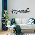 Cj6 Metal Aircraft Wall Art - Ncp0539, detail shot - House Of Avana
