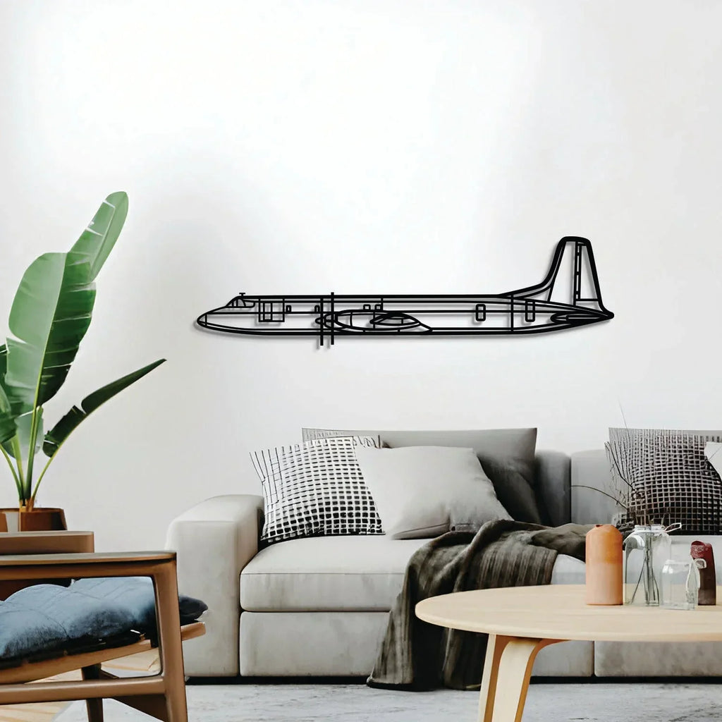 Cl-44 Metal Aircraft Wall Art - Ncp0540, back view - House Of Avana