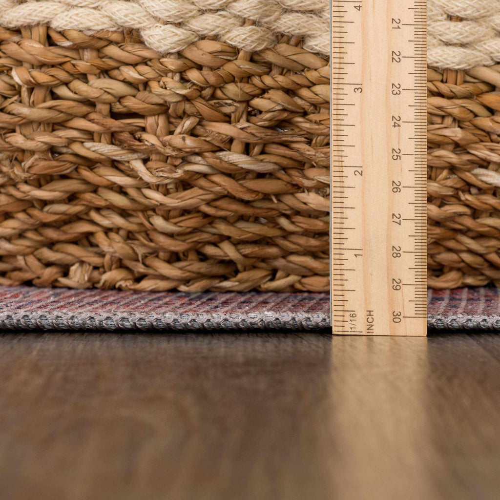Burnt Orange Taber Medallion Washable Area Rug Hauteloom