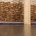 Burnt Orange Taber Medallion Washable Area Rug Hauteloom