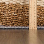 Brown Blue Dauis Vintage Washable Rug Hauteloom