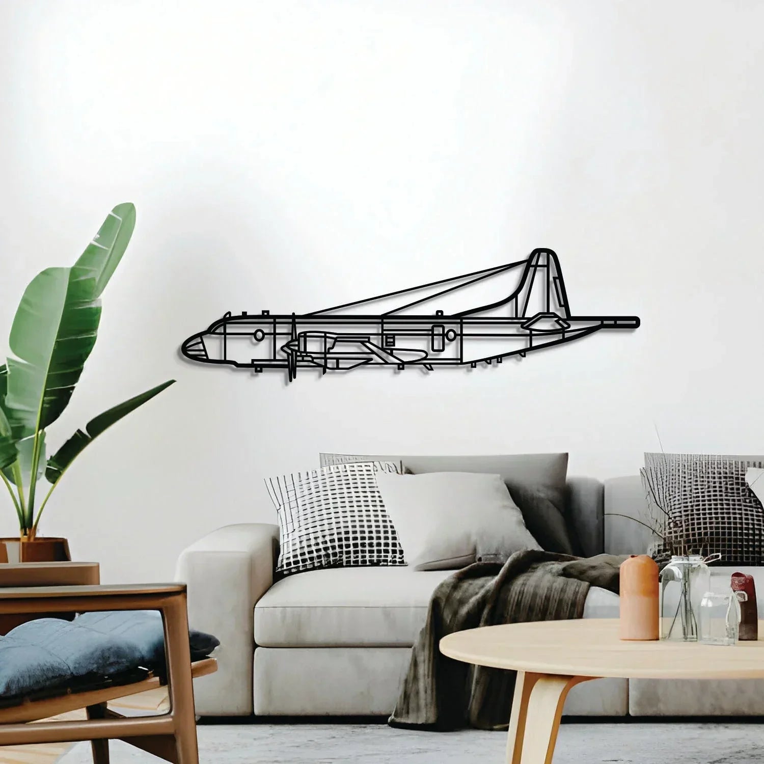 Cp-140 Aurora Metal Aircraft Wall Art - Ncp0543, back view - House Of Avana