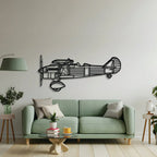 Cr.32 Metal Aircraft Wall Art - Ncp0544, side view - House Of Avana