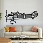 Cr.32 Metal Aircraft Wall Art - Ncp0544, front view - House Of Avana