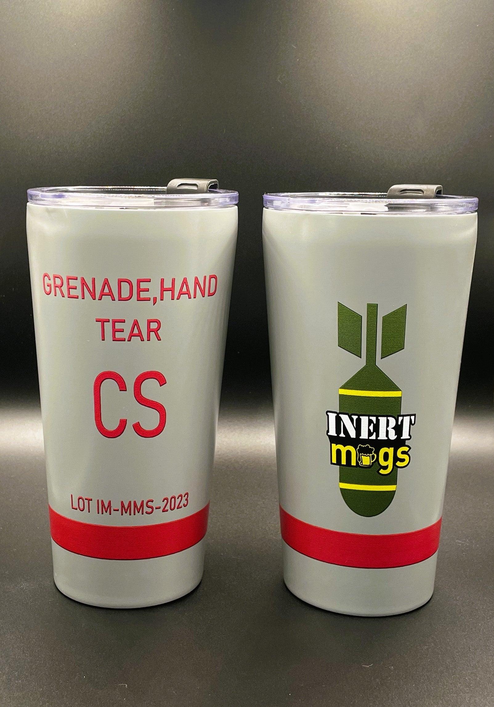 14oz Tear Gas Grenade Tumbler - Military Inspired Insulated Drinkware INERTmugs