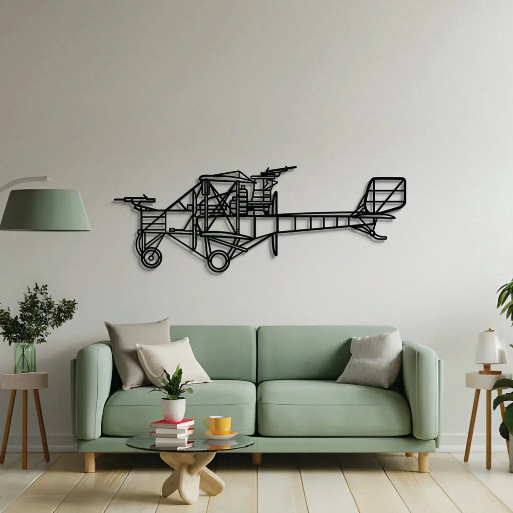 Ca.3 Metal Aircraft Wall Art - Ncp0534, side view - House Of Avana
