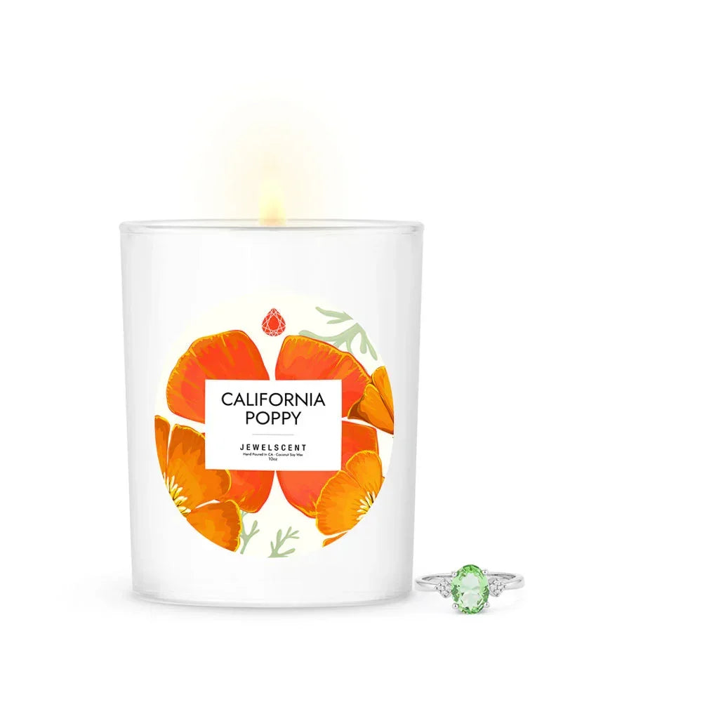 California Poppy 10oz Signature Jewelry Candle JewelScent