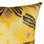 Canarias Silk Velvet Ikat Throw Pillow Cover X 20, side view - House Of Avana