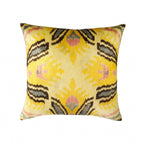 Canarias Silk Velvet Ikat Throw Pillow Cover X 20, front view - House Of Avana