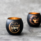 Candle Holder - Glass Moon Star, lifestyle image - House Of Avana [[SKU:HOA-CAN-041]]