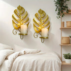 Candle Holders - Elegant Metal Set, front view - House Of Avana [[SKU:HOA-CAN-037]]