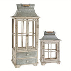 S Exquisite Wooden Candle Lantern Decorative Set for Home, Garden, and Wedding Decor - Large and Small... - House Of Avana