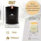 Crystal Glass Candle Piece Gift Set with Layered Design, angled view - House Of Avana