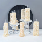Candle Mold - Romantic Wax Irregular, back view - House Of Avana