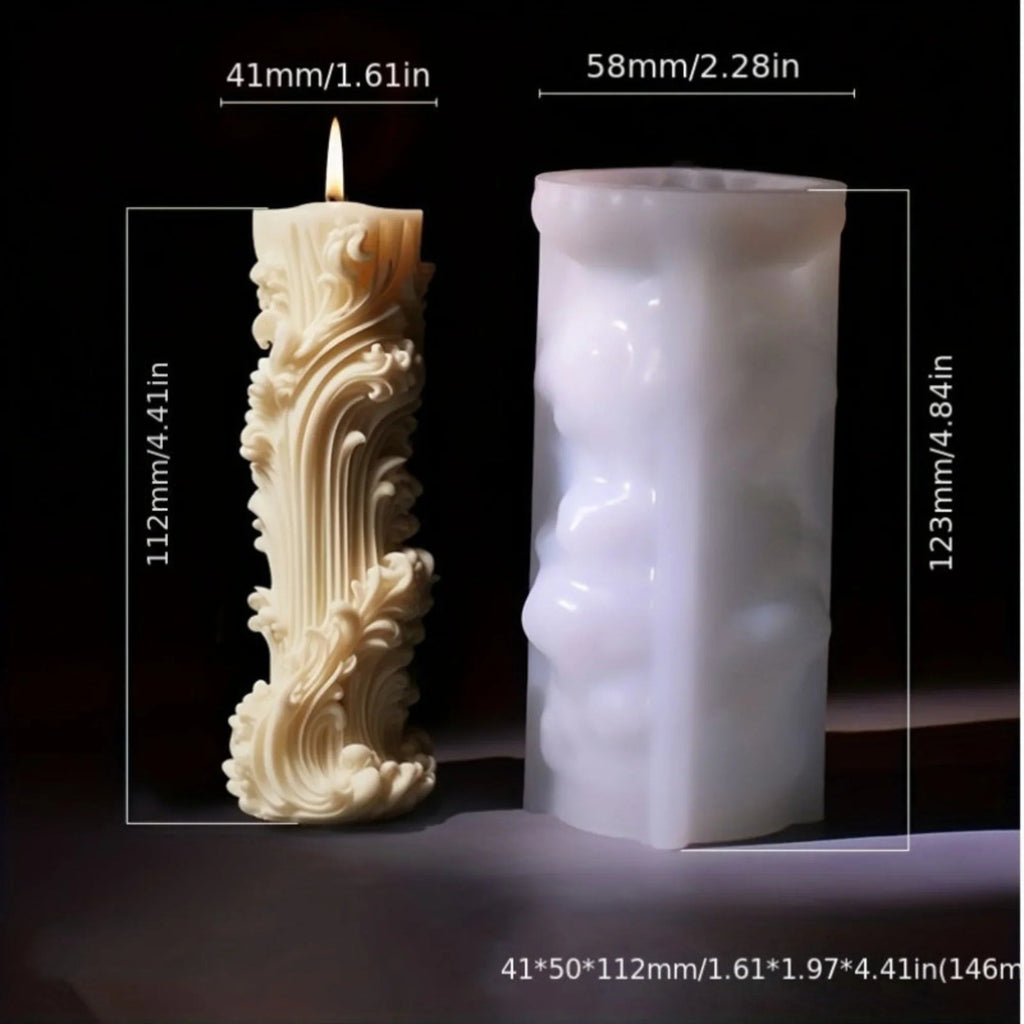 Candle Mold - Romantic Wax Irregular, top view - House Of Avana