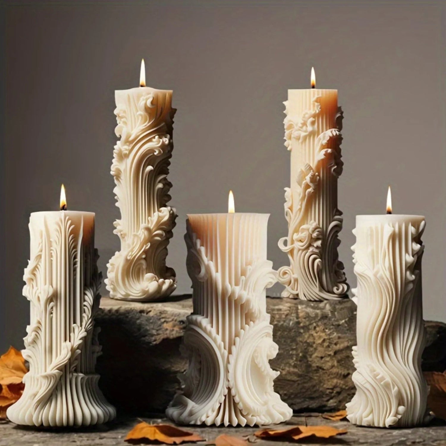 Candle Mold - Romantic Wax Irregular, front view - House Of Avana