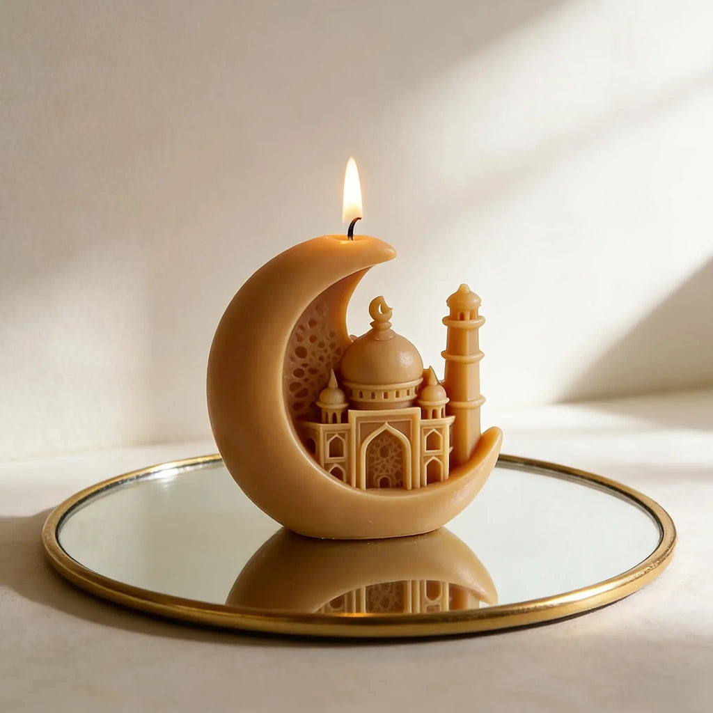Candle - Scented Ceramic Crescent Moon