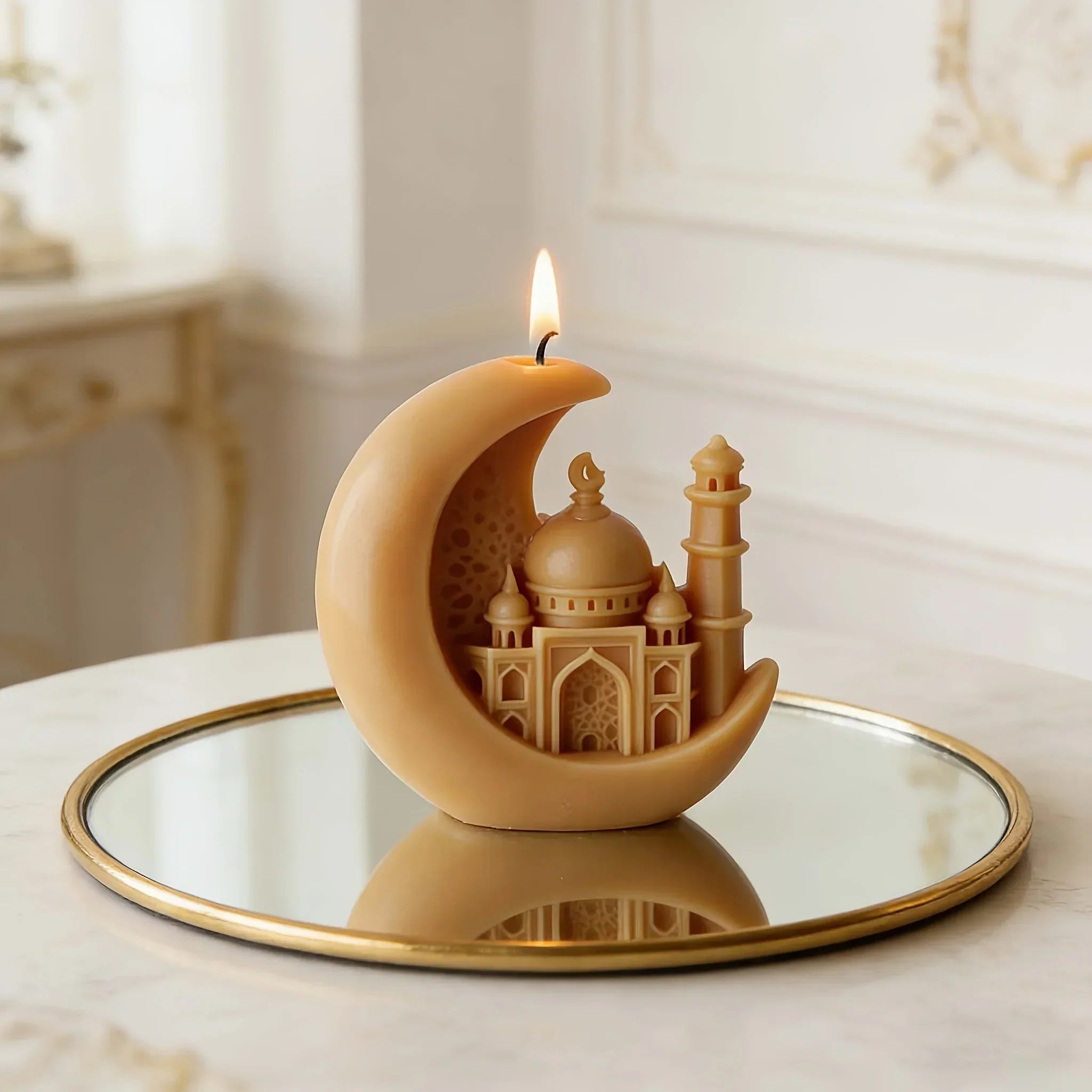 Candle - Scented Ceramic Crescent Moon