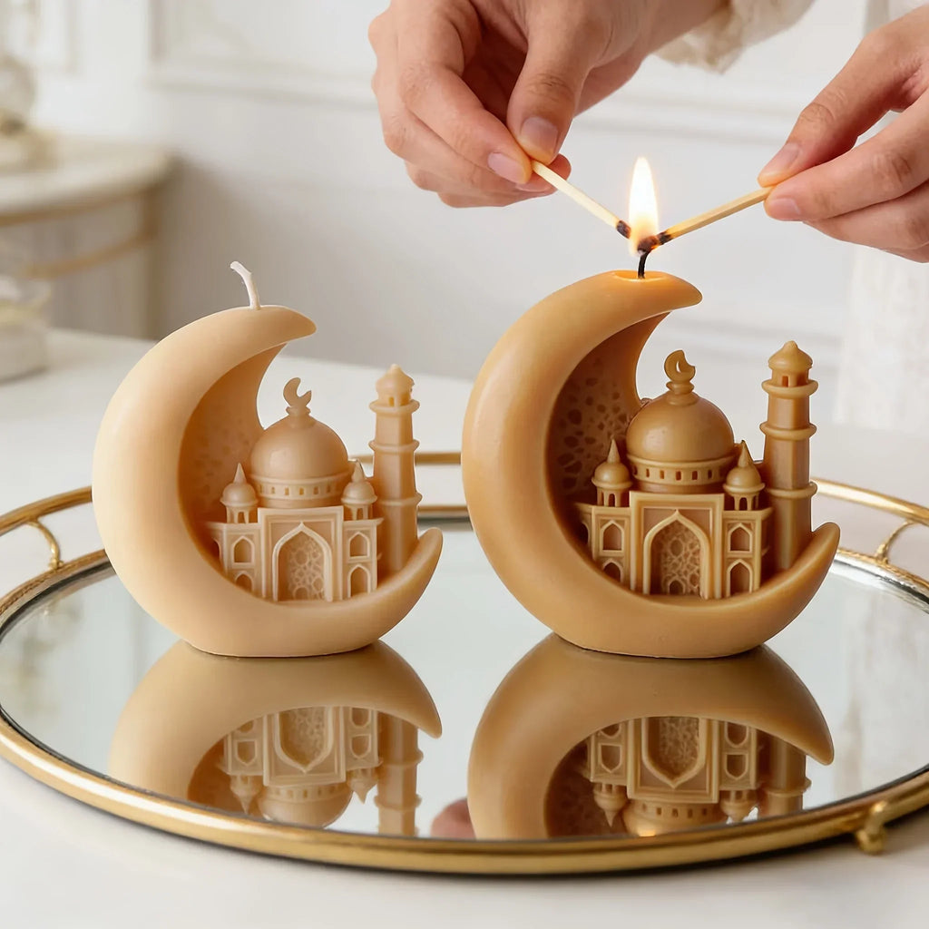 Candle - Scented Ceramic Crescent Moon