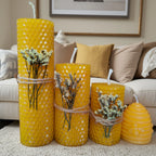 S Beeswax Candle Gift Set with Decorative Honeycomb Design - Perfect for Home Decor, Parties & Events,... - House Of Avana