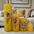S Beeswax Candle Gift Set with Decorative Honeycomb Design - Perfect for Home Decor, Parties & Events,... - House Of Avana [[SKU:HOA-CAN-408]]