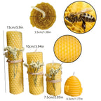 S Beeswax Candle Gift Set with Decorative Honeycomb Design - Perfect for Home Decor, Parties & Events,... - House Of Avana [[SKU:HOA-CAN-408]]