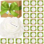 Christmas S Peony Flower Candle Set, Peony Flower Scented Candle Set with Golden Leaf Charm, Card,... - House Of Avana