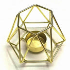 Gold Geometric Tealight Candle Holder - House Of Avana