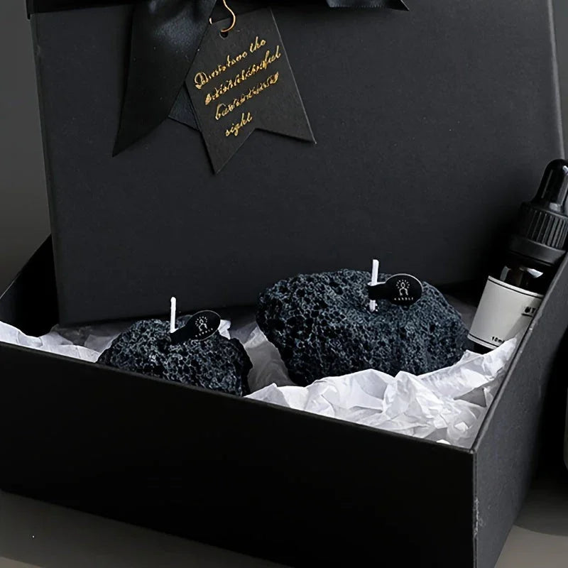 S Combination Pack of Meteorite Stone Candles, Creative Home Decorations, Creative Small Gifts for... - House Of Avana