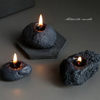 S Combination Pack of Meteorite Stone Candles, Creative Home Decorations, Creative Small Gifts for... - House Of Avana