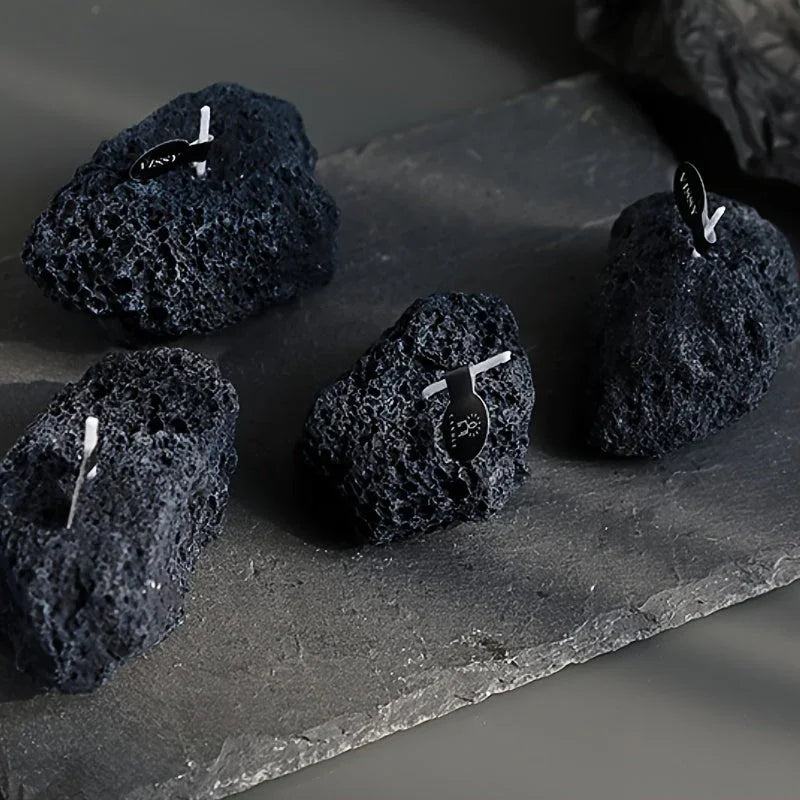 S Combination Pack of Meteorite Stone Candles, Creative Home Decorations, Creative Small Gifts for... - House Of Avana