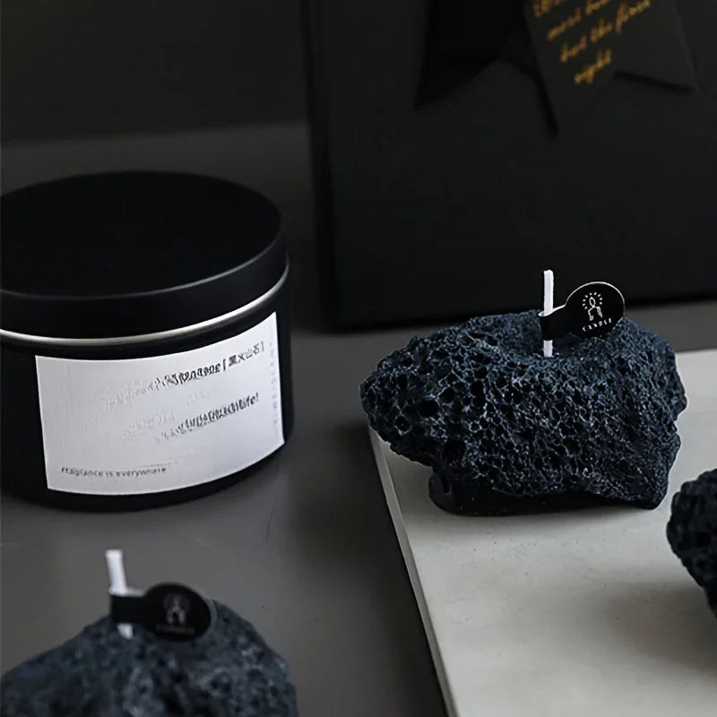 S Combination Pack of Meteorite Stone Candles, Creative Home Decorations, Creative Small Gifts for... - House Of Avana