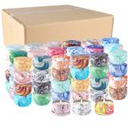 72-pack Smokeless Marble Scented Soy Wax Candles, back view - House Of Avana