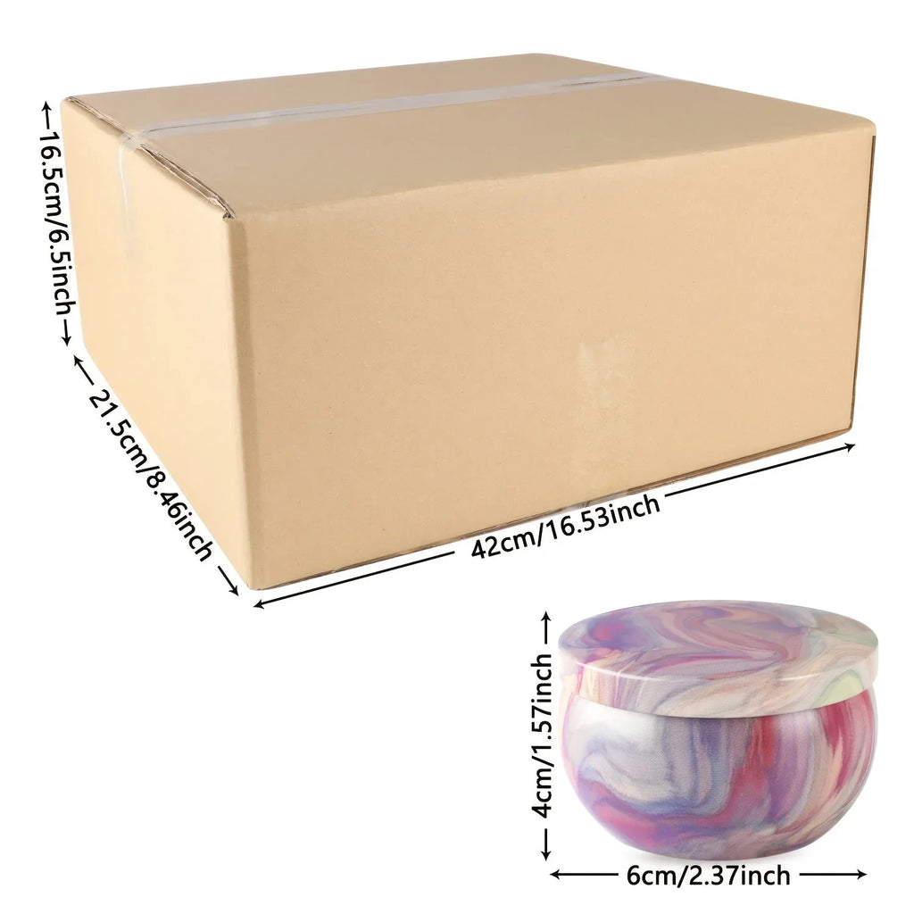 72-pack Smokeless Marble Scented Soy Wax Candles, angled view - House Of Avana