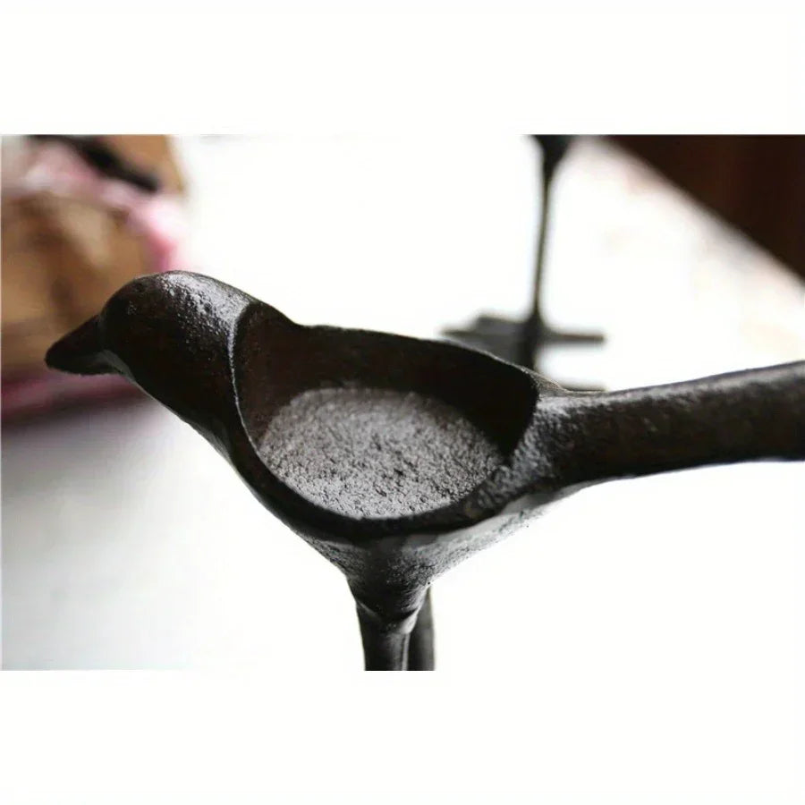 S Cast Iron Country Creative Dinner Candlestick Retro Decoration Oil Lamp Outdoor Old Props Bird Home... - House Of Avana