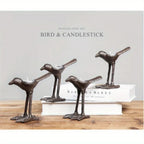 S Cast Iron Country Creative Dinner Candlestick Retro Decoration Oil Lamp Outdoor Old Props Bird Home... - House Of Avana