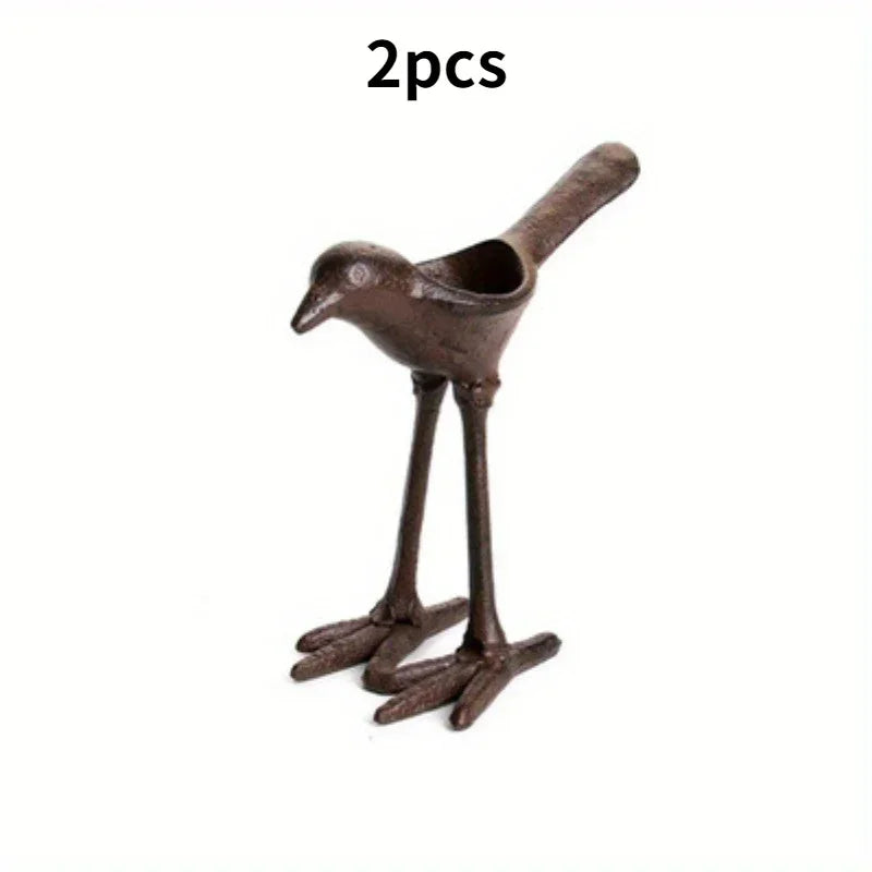 S Cast Iron Country Creative Dinner Candlestick Retro Decoration Oil Lamp Outdoor Old Props Bird Home... - House Of Avana