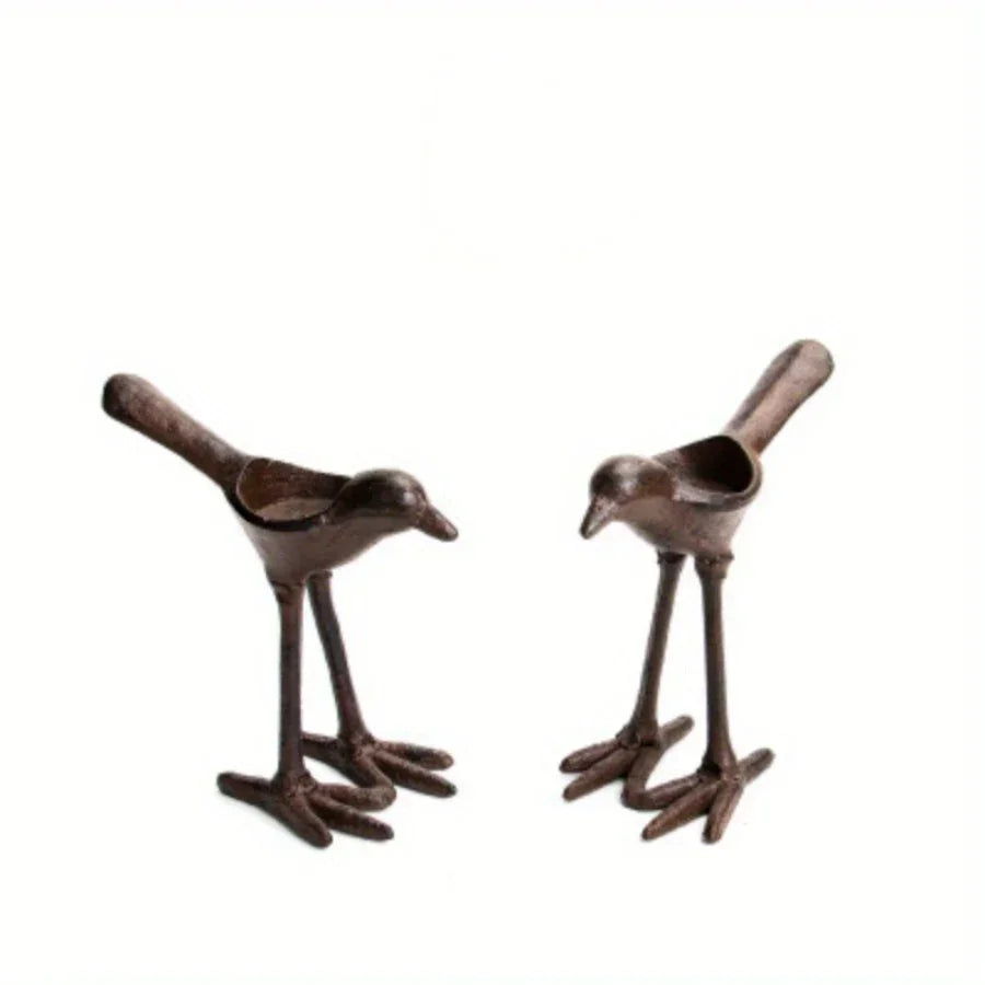 S Cast Iron Country Creative Dinner Candlestick Retro Decoration Oil Lamp Outdoor Old Props Bird Home... - House Of Avana