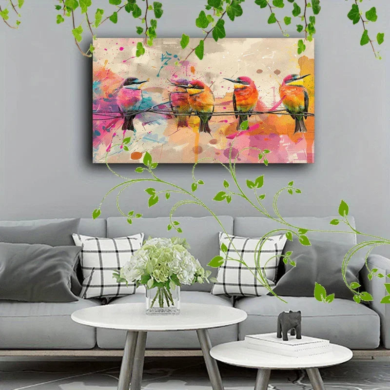 Wooden Framed Canvas Painting Artwork Very Suitable for Office Corridor Home Living Room Decoration... - House Of Avana