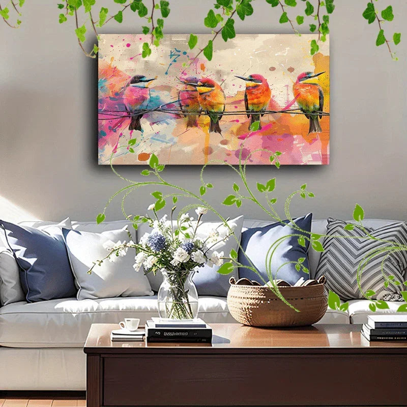 Wooden Framed Canvas Painting Artwork Very Suitable for Office Corridor Home Living Room Decoration... - House Of Avana