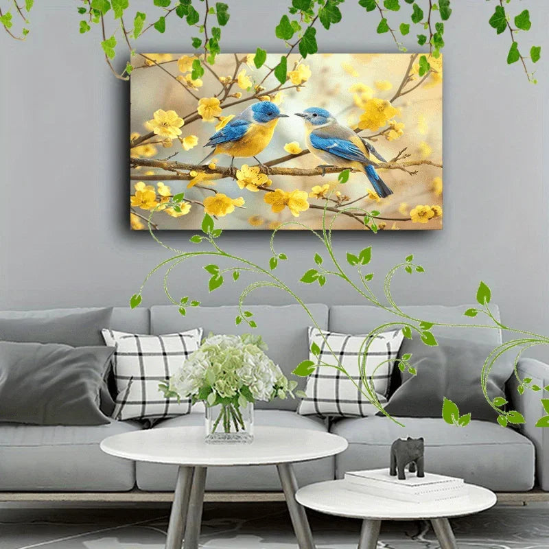 Wooden Framed Canvas Painting Artwork Very Suitable for Office Corridor Home Living Room Decoration Two... - House Of Avana