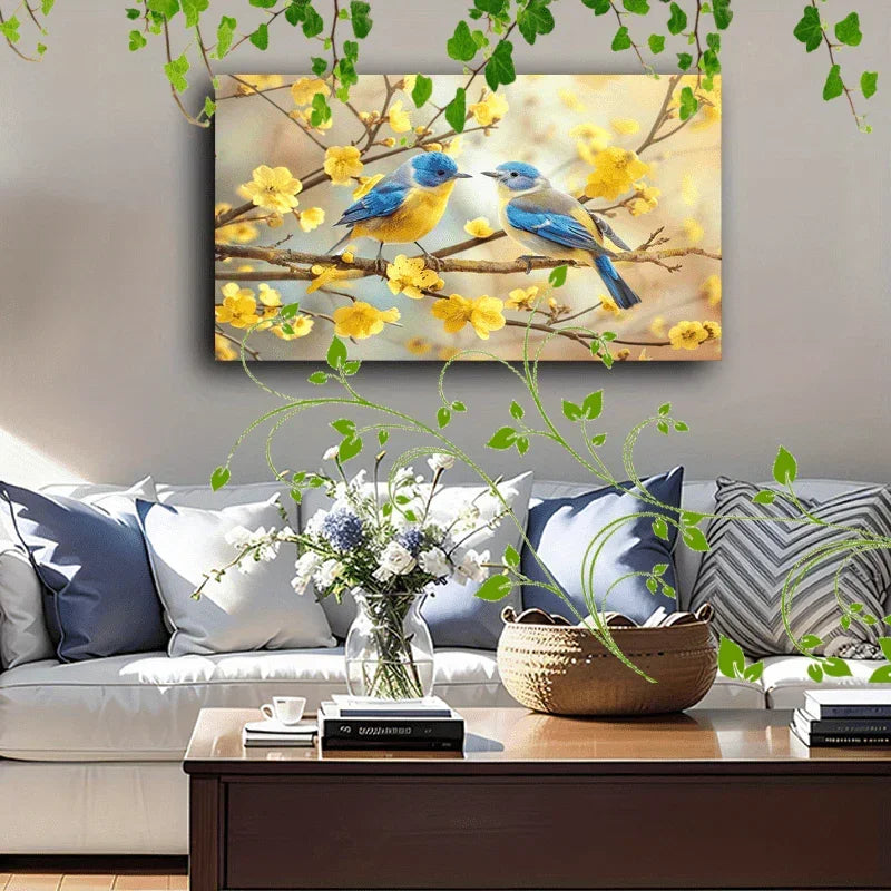 Wooden Framed Canvas Painting Artwork Very Suitable for Office Corridor Home Living Room Decoration Two... - House Of Avana