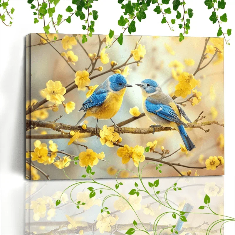 Wooden Framed Canvas Painting Artwork Very Suitable for Office Corridor Home Living Room Decoration Two... - House Of Avana