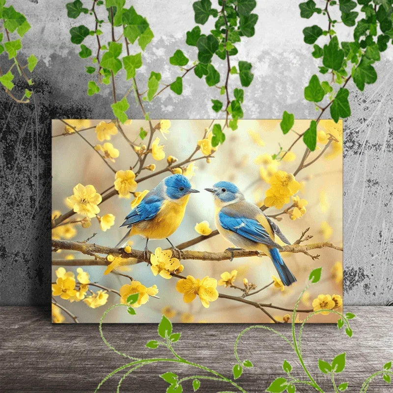 Wooden Framed Canvas Painting Artwork Very Suitable for Office Corridor Home Living Room Decoration Two... - House Of Avana
