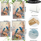 Delightful Wooden Framed Pastel Floral Canvas Painting - Vibrant Nature-inspired Artwork for Office... - House Of Avana